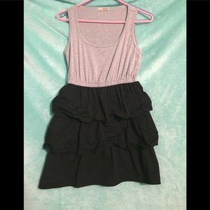 Black Ruffles Short Dress